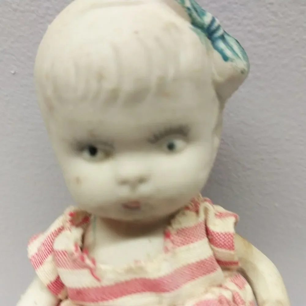 Vintage Made In Japan All Bisque Doll 4.5